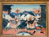 an image of a painting of a group of people riding horses