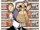 un dessin représentant un singe en costume-cravate