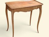 l'image d'une petite table en bois avec un tiroir en dessous