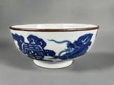 chinese blue and white bowl with dragon design