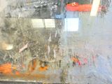 an image of a dirty window with a lot of water on it