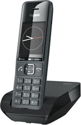 an image of a black cell phone sitting on top of a stand