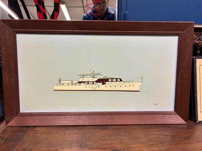 la photo d'une photo représentant un bateau posé sur une table