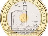 sur le côté de la pièce figure l'image d'un phare