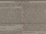 an old newspaper with a picture of a man and a woman on it