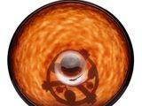 an image of a close up of a bowl with an eye on it