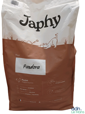a bag of dog food with a label on it