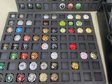 many different types of beer bottles in the trays