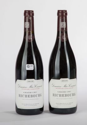 deux bouteilles de vin posées l'une à côté de l'autre sur une surface blanche