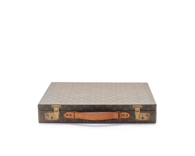 Louis VUITTON - Attaché-case en toile Monogram et cuir natur…