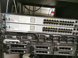 a rack with many different types of servers in it