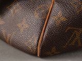 louis vuitton brown monogram canvas and leather tote bag