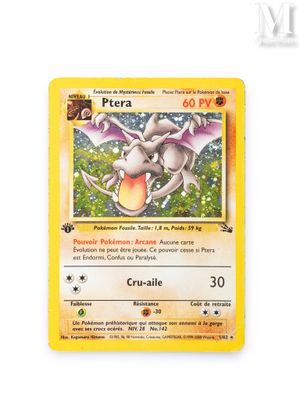 a close up of a pokemon card on a white surface