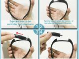 instructions for how to adjust the strap on a pair of glasses