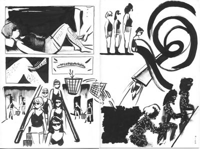 une image en noir et blanc tirée d'une bande dessinée