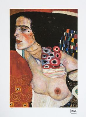 une image représentant un tableau où l'on voit une femme tenant un bol de beignets