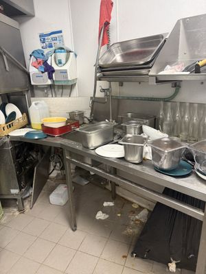 Plonge en inox un bac NETTOYAGE A PREVOIR