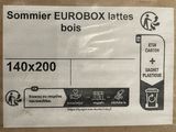a box with a label on it that says somme eurobox lates bois
