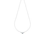 collier en argent orné de perles de topaze bleue et de topaze blanche