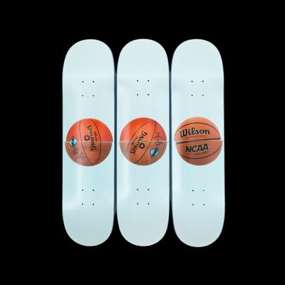 JEFF KOONS Three Ball 50/50 Tank (Two Spalding Dr. J Silver …