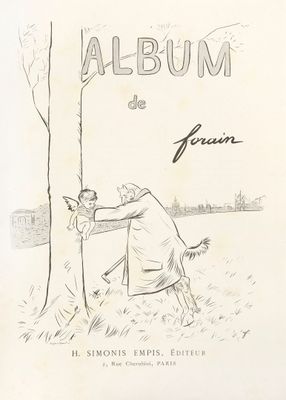 un dessin représentant un homme adossé à un arbre