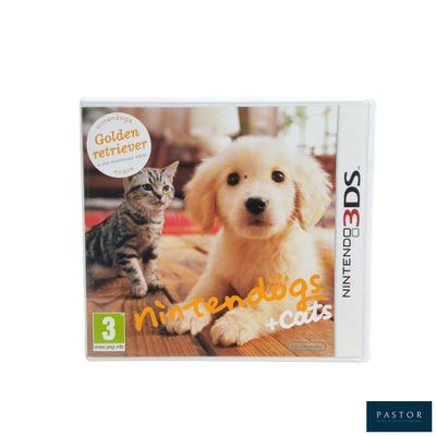 une image représentant un chat et un chien sur la jaquette d'une Nintendo 3DS