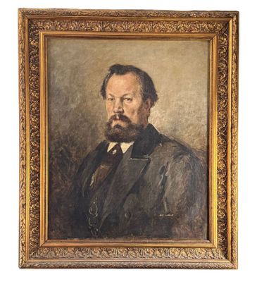 a painting of a man with a beard in a suit and tie