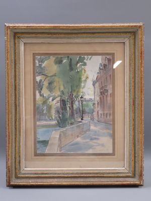 A. SORIN (XXe siècle). Quai d'Anjou, île Saint-Louis à Paris…