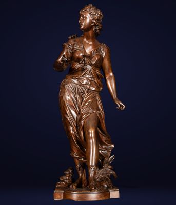 Sculpture en bronze de Diane chasseresse, 19e-20e siècle, ve…