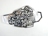 a black and white picture of a teapot on a white table