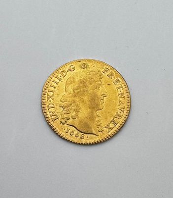 Royale française Louis XIV louis d'or buste juvénile 1668 A Paris SUP - Photo 1