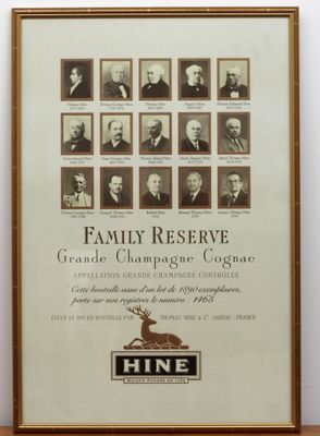 an old photo of a family reserve poster on a table