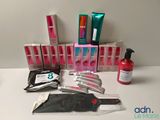 de nombreux types de produits de soins capillaires posés sur une table