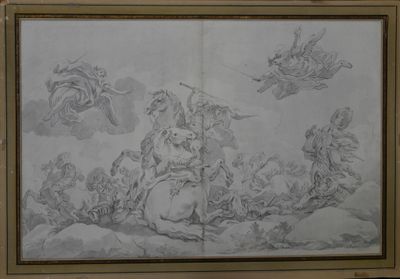 École italienne du XVIIIe siècle La mort de Decius Mus. Plum…