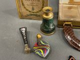 various items that are sitting on a table next to each other