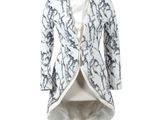 a white and black jacket on a mannequin mannequin mannequin mannequin mannequin mannequin mannequin mannequin mann