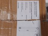 a cardboard box with a piece of paper on top of it