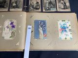 a book with pictures of people and flowers on it