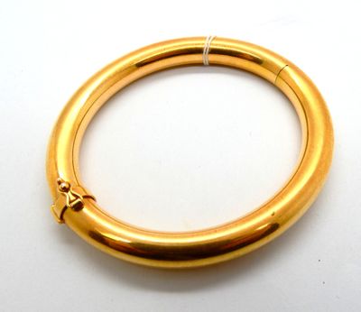 Bracelet rigide en or jaune 750 °/°° (18k). - Photo 1