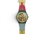 gros plan d'une montre-bracelet sur une surface blanche