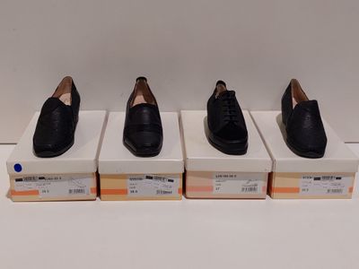 Lot de 4 - LUXAT - Chaussures confort femme - Cuir noir - Se…