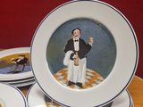 a plate with a picture of a man on it