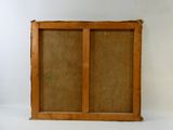 an image of a picture of a wooden frame with a window in it