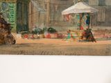 a picture of a painting of a street scene