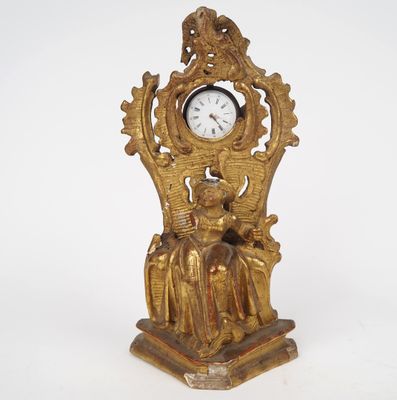 Porte-montre Napoléon III de style Louis XV en bois sculpté … - Photo 1