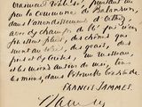 une lettre manuscrite écrite en français sur une feuille de papier