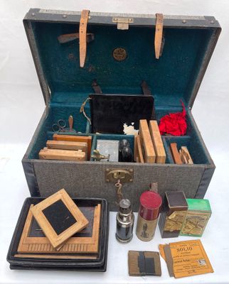 a suitcase with a lot of things inside of it
