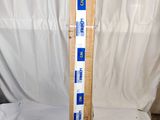 a tall piece of wood that has been wrapped in blue and white tape