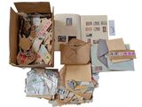 a box full of mail sitting on top of a table