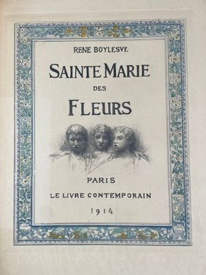 un vieux livre avec, sur la couverture, l'image de deux femmes